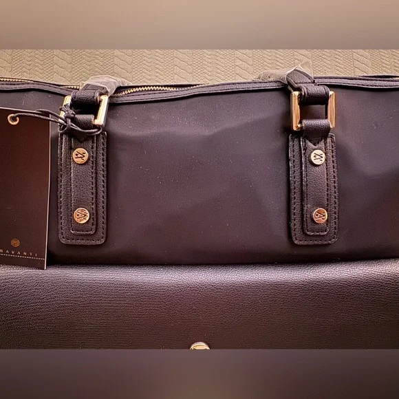 Travanti Work Tote Bag Black w/Red Lining NWT - Picture 10 of 16